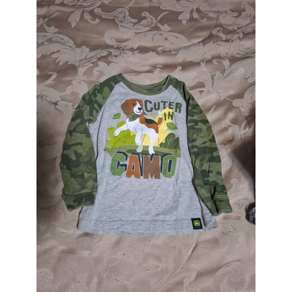 Boys' John Deere Cuter in Camo Long sleeved Tshirt 4T / 4B/ 4N